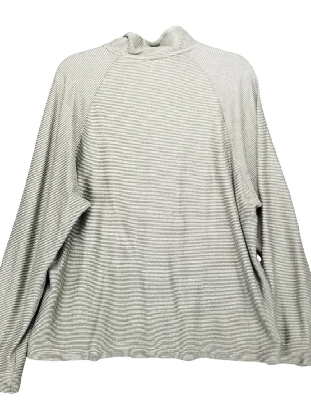 Cremieux Shirt Mens XL Green Striped Cotton Long Sleeve 1/4 Zip Sweatshirt - Picture 10 of 11